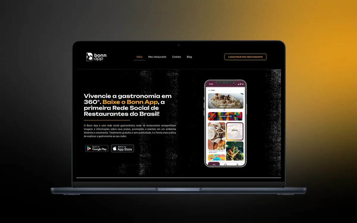 Site criado para Bonn App