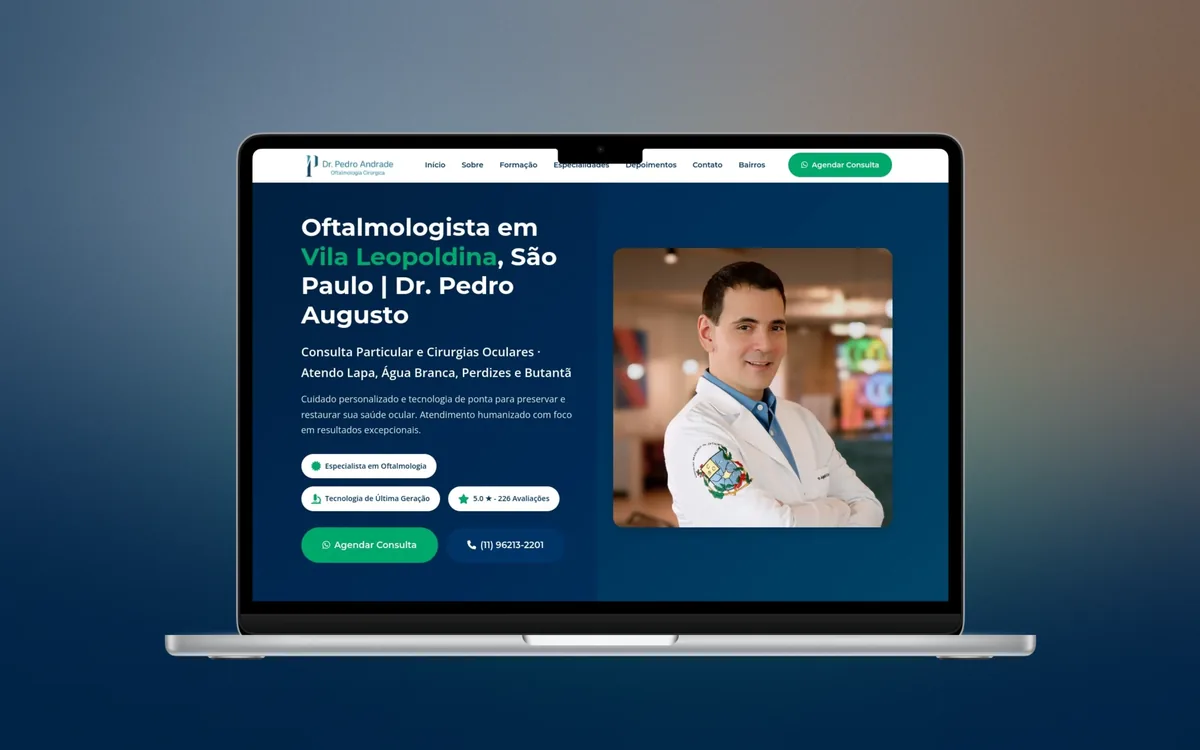 Site criado para Dr. Pedro