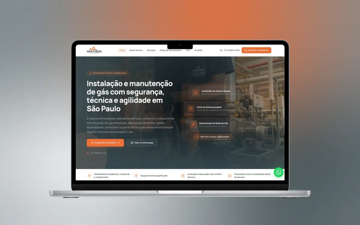 Site criado para Gas Tubos