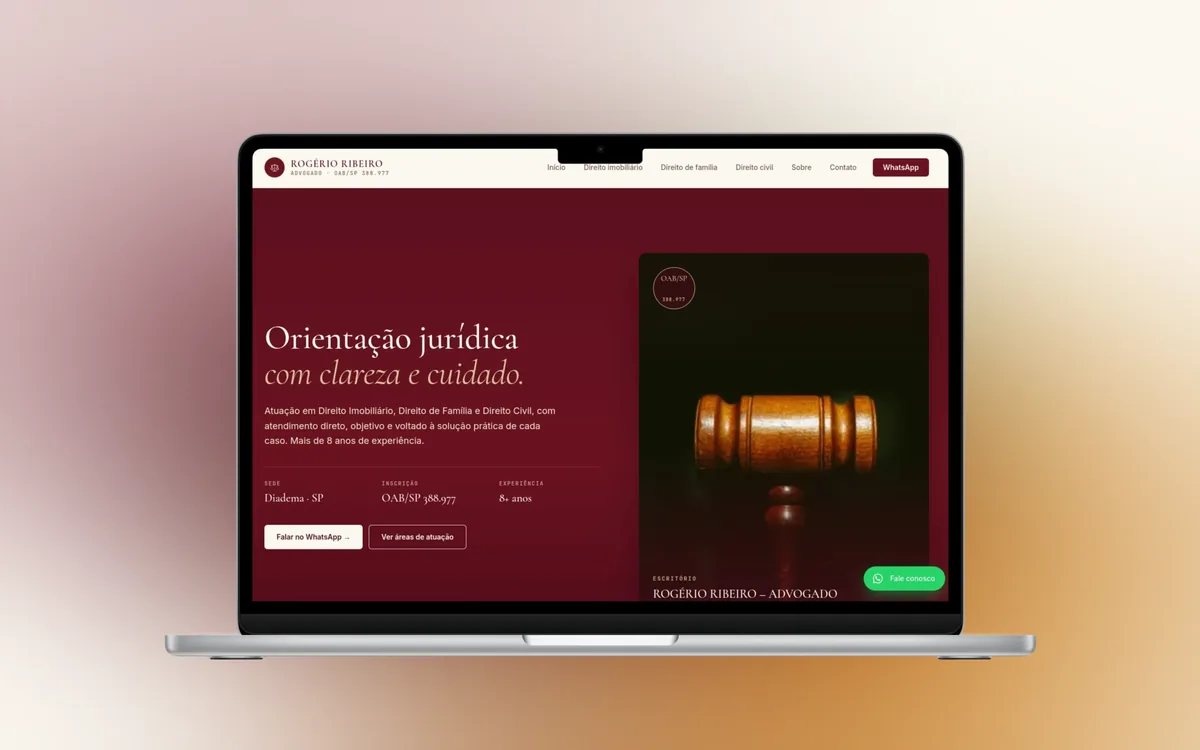 Site criado para Rogério Ribeiro