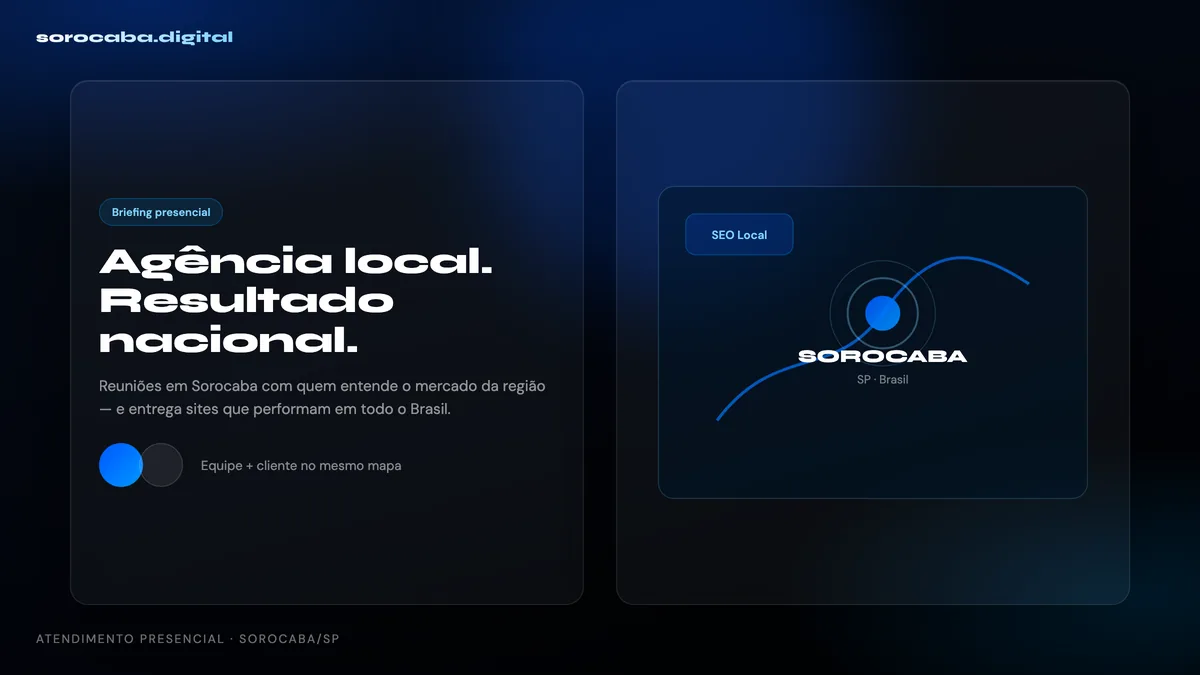 Atendimento presencial para criação de sites em Sorocaba — reunião de briefing com cliente